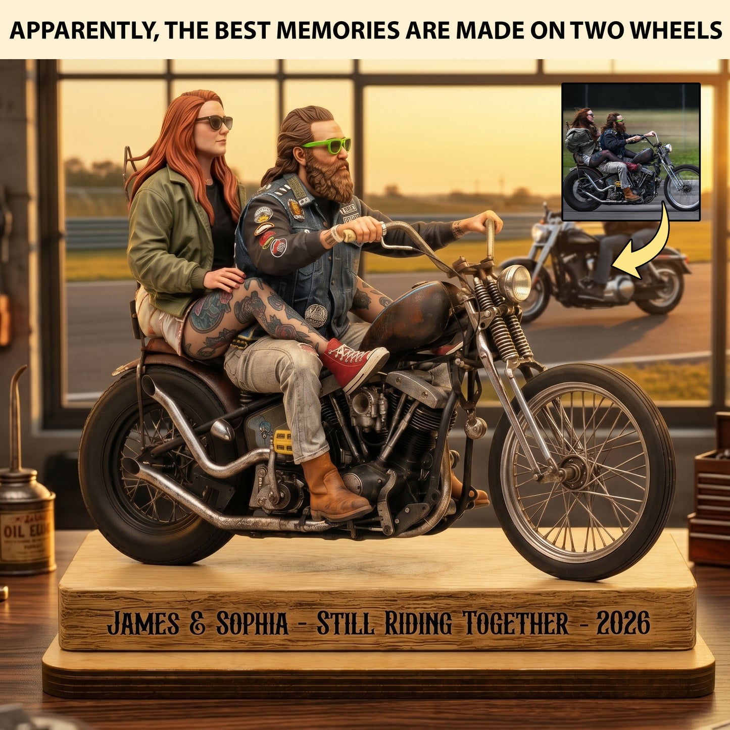 Still Riding Strong – Personalized Motorcycle Wood Plaque