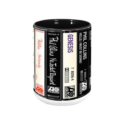 Phil Collins Albums Cassette Retro Collection Accent Mug