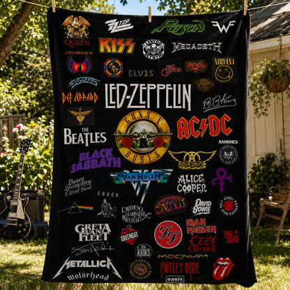 Rock Lovers - Classic Rock Legends Blanket Version 2