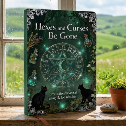 Hexes and Curses Be Gone - Witch Leather Journal