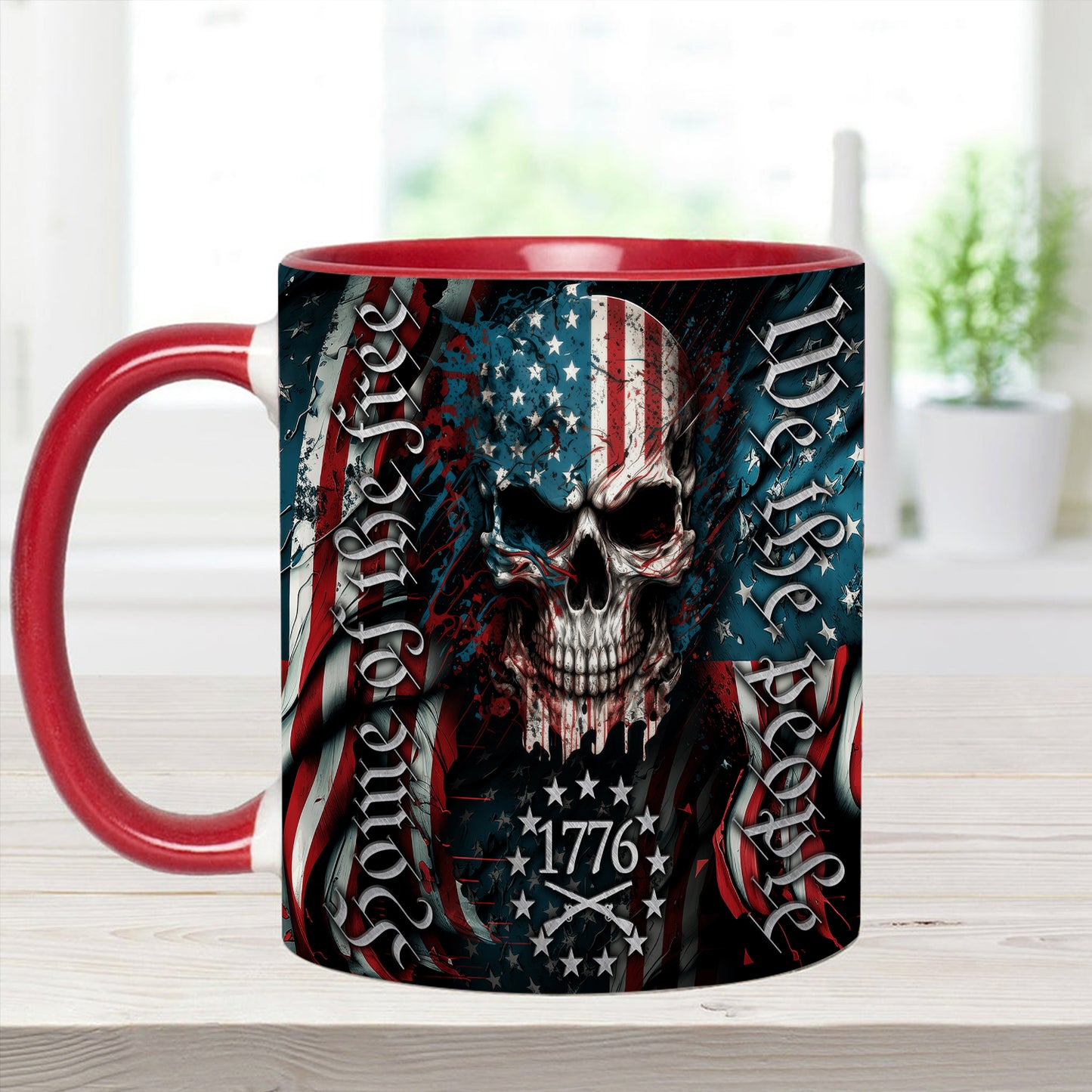 We Are People - Patriotic Skull Accent Mug