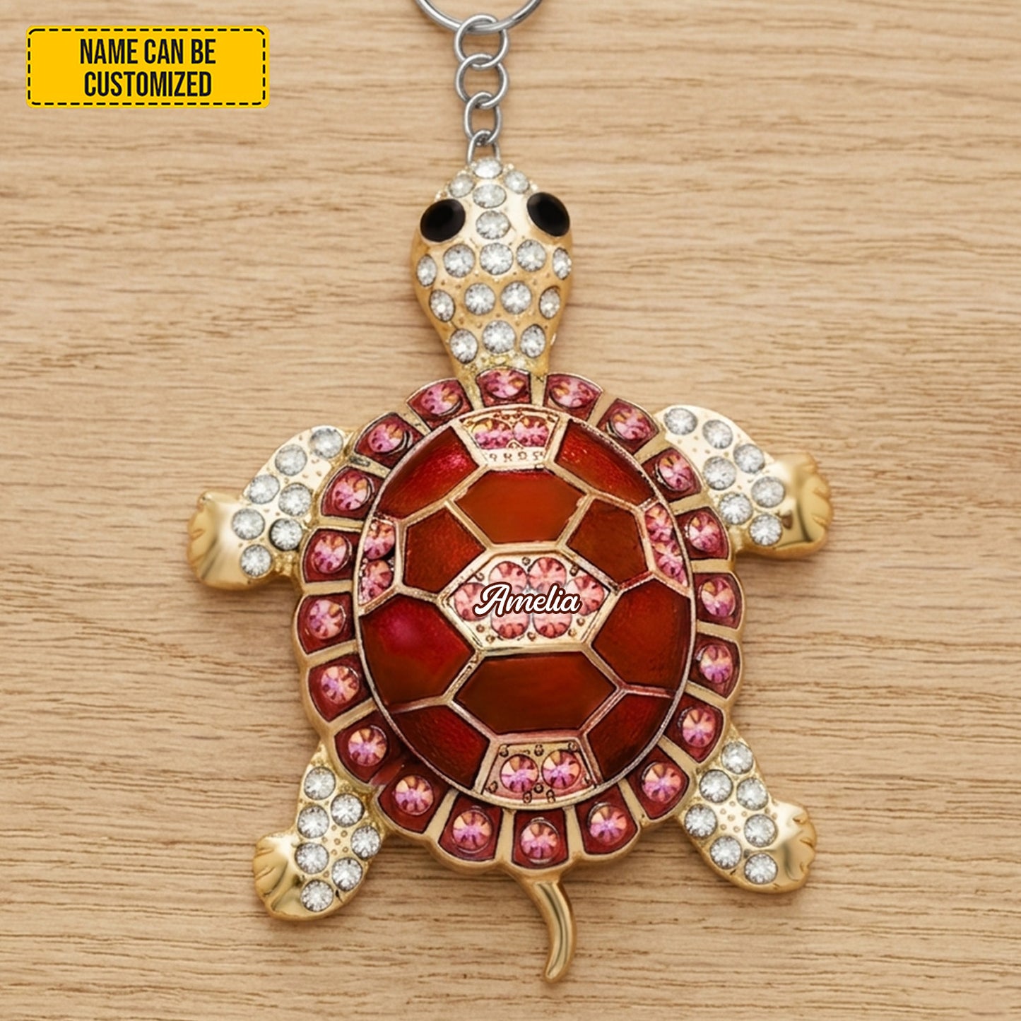 Sparkle Turtle - Personalized Acrylic Keychain
