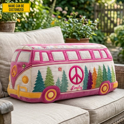 Personalized Hippie Van Custom Shaped Pillow