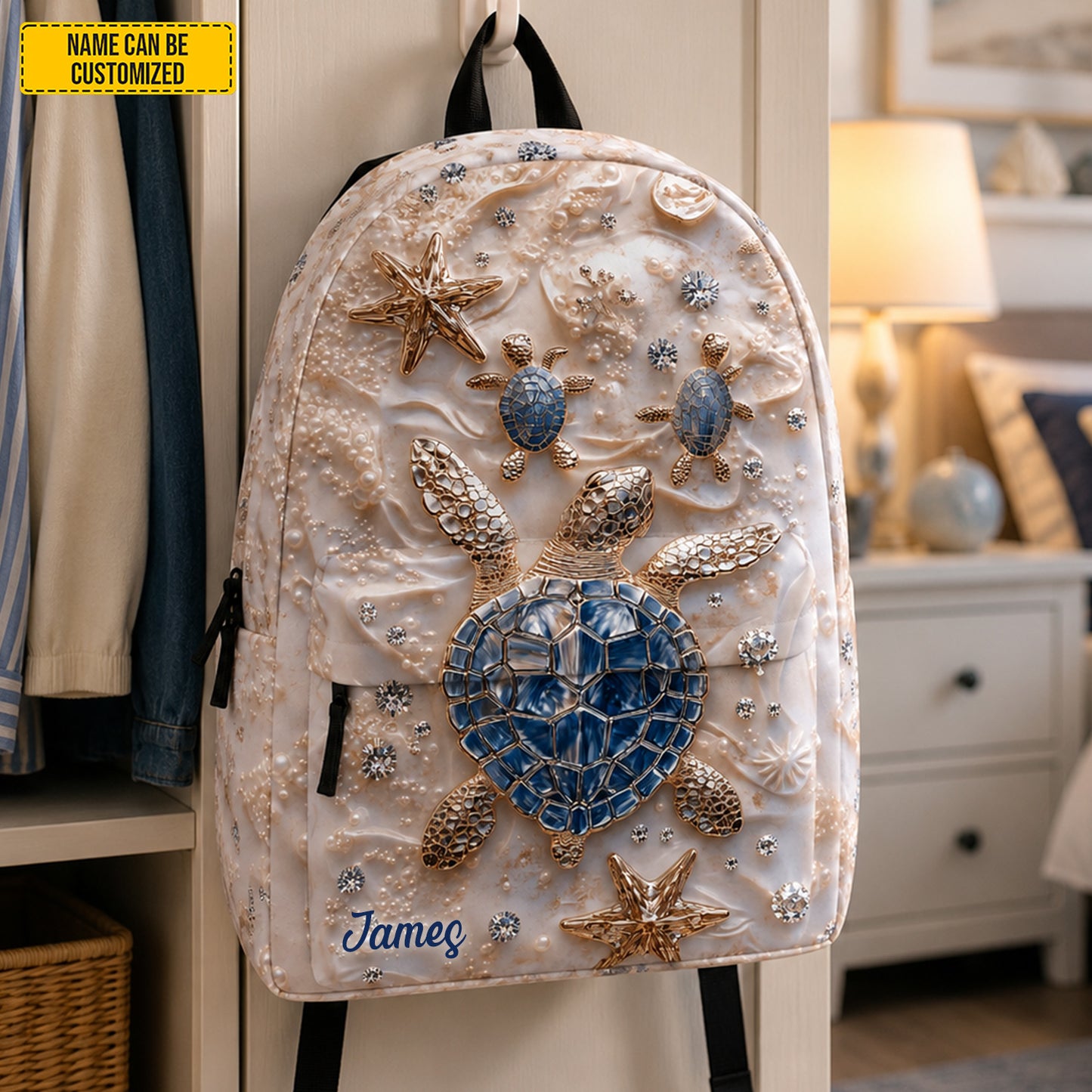 Personalized Sea Turtle - Kids Backpack
