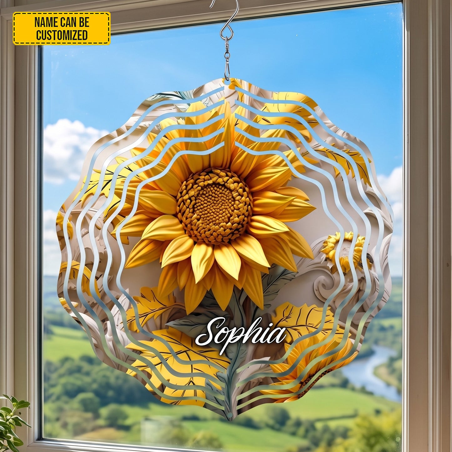 Personalized Sunflower Wind Spinners