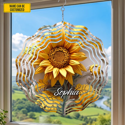 Personalized Sunflower Wind Spinners
