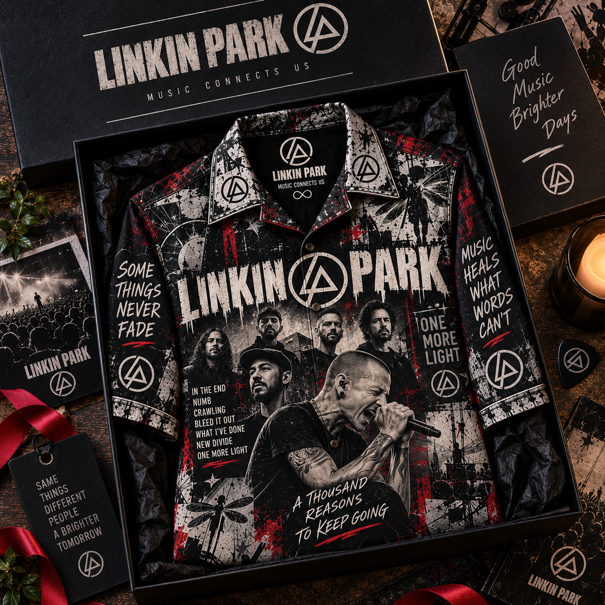 Linkin Park Hawaiian Shirt – Alternative Rock & Nu Metal Music Inspired Gift for Fans