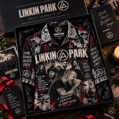 Linkin Park Hawaiian Shirt – Alternative Rock & Nu Metal Music Inspired Gift for Fans