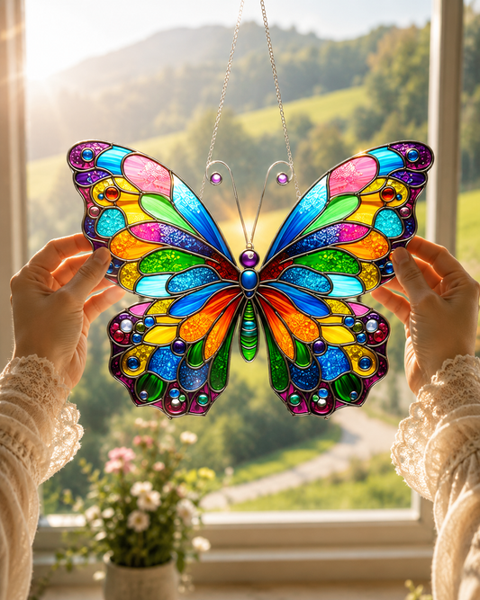 Butterfly Acrylic Window Hanging, Butterfly Lovers Gift, Cololor Butterfly Acrylic Hangings, Home Decor, Garden Gift