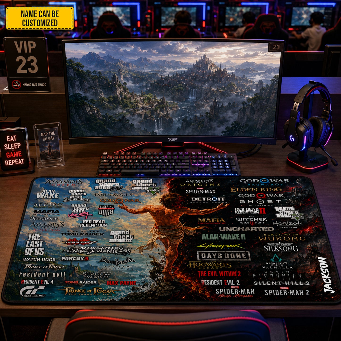 Personalized Ultimate Gamer Desk Mat