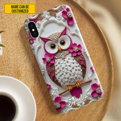 Cute Owl - Personalized Owl Phone Case