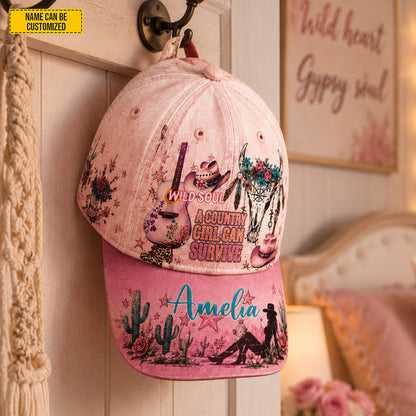 Personalized Wild Soul Country Girl Classic Cap