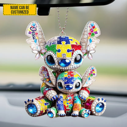 Personalized Autism Awareness Car Hanging Ornament