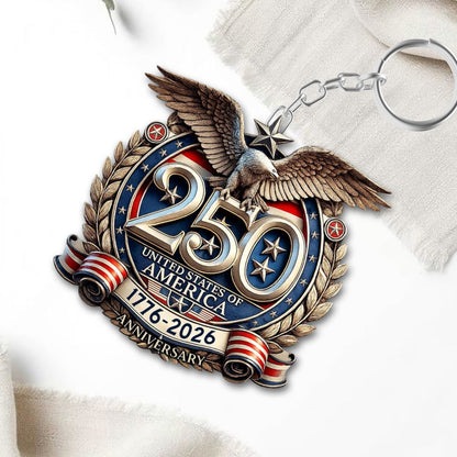 250th Anniversary USA Patriotic Keychain
