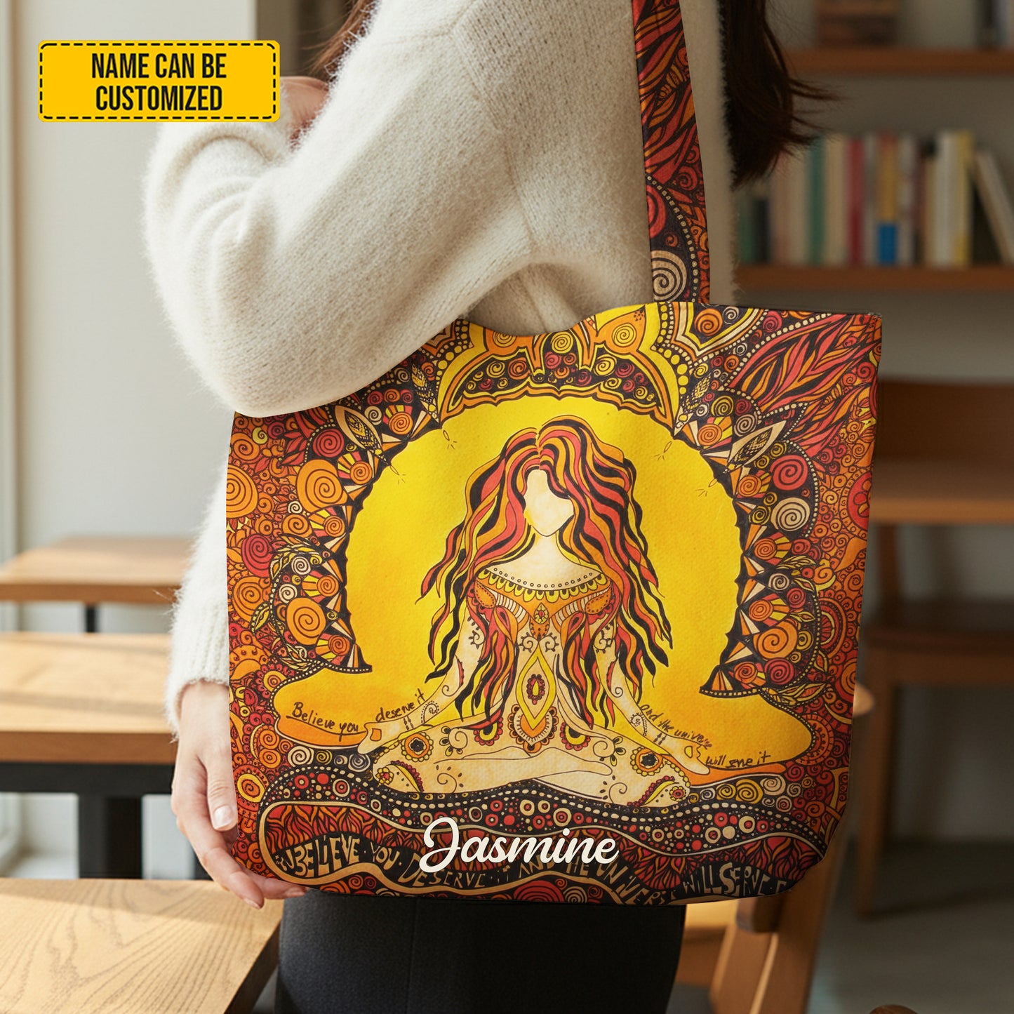 Personalized Boho Spiritual Tote Bag