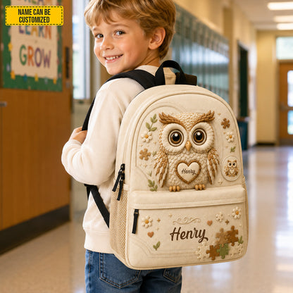 Personalized Cute Owl Backpack - Kids Backpack