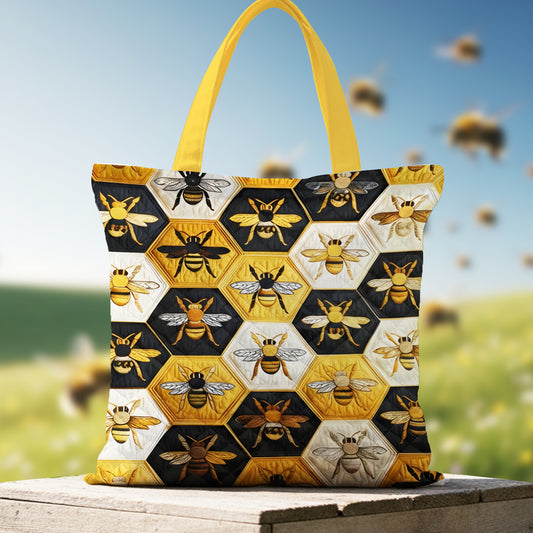 Honeycomb Bee Tote Bag