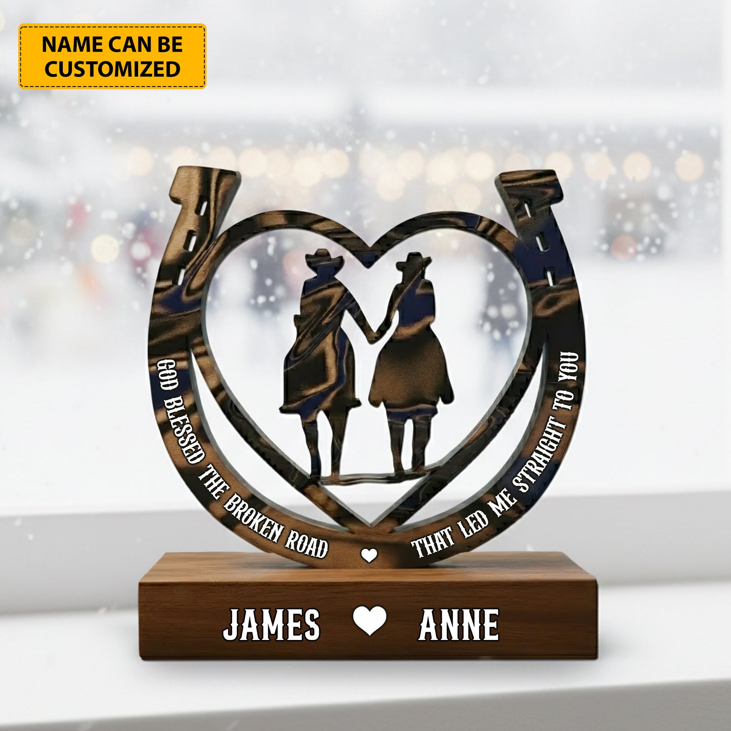 Love Horse - Personalized Horse Couple Acrylic Plaque