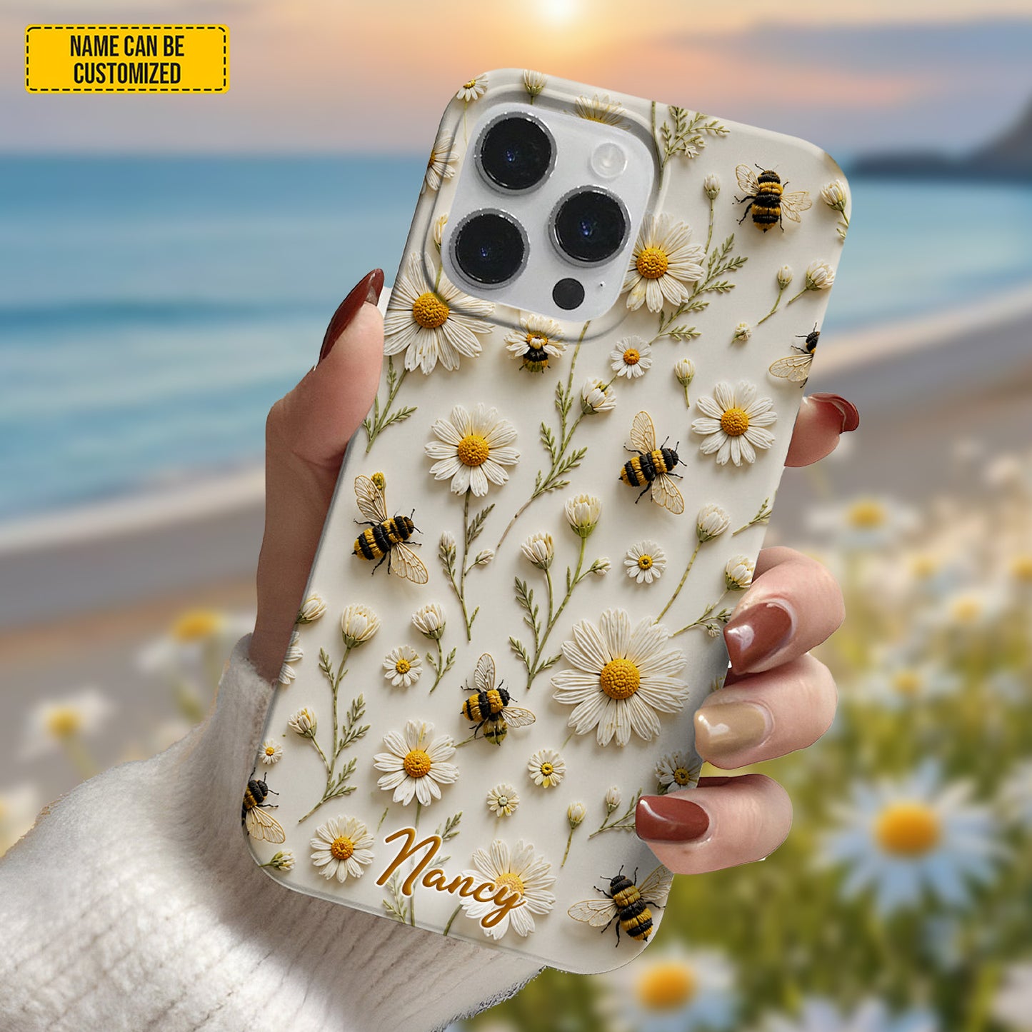 Daisy Bee Bloom – Personalized Phone Case