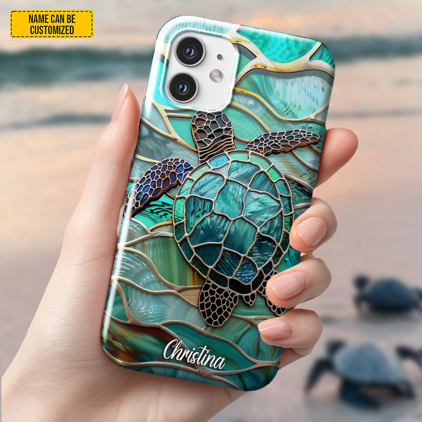 Ocean Spirit Turtle – Personalized Phone Case