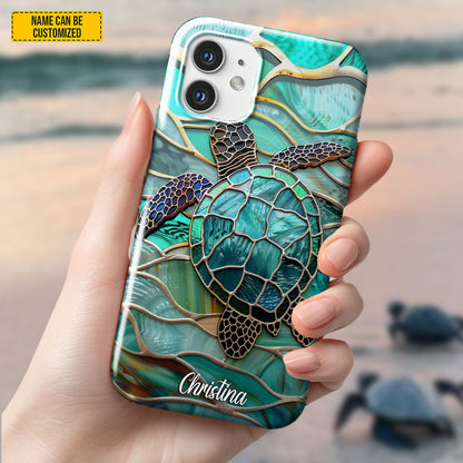 Ocean Spirit Turtle – Personalized Phone Case
