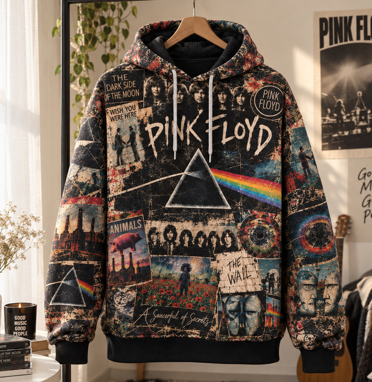 Pink Floyd Album Legacy All Over Print Hoodie