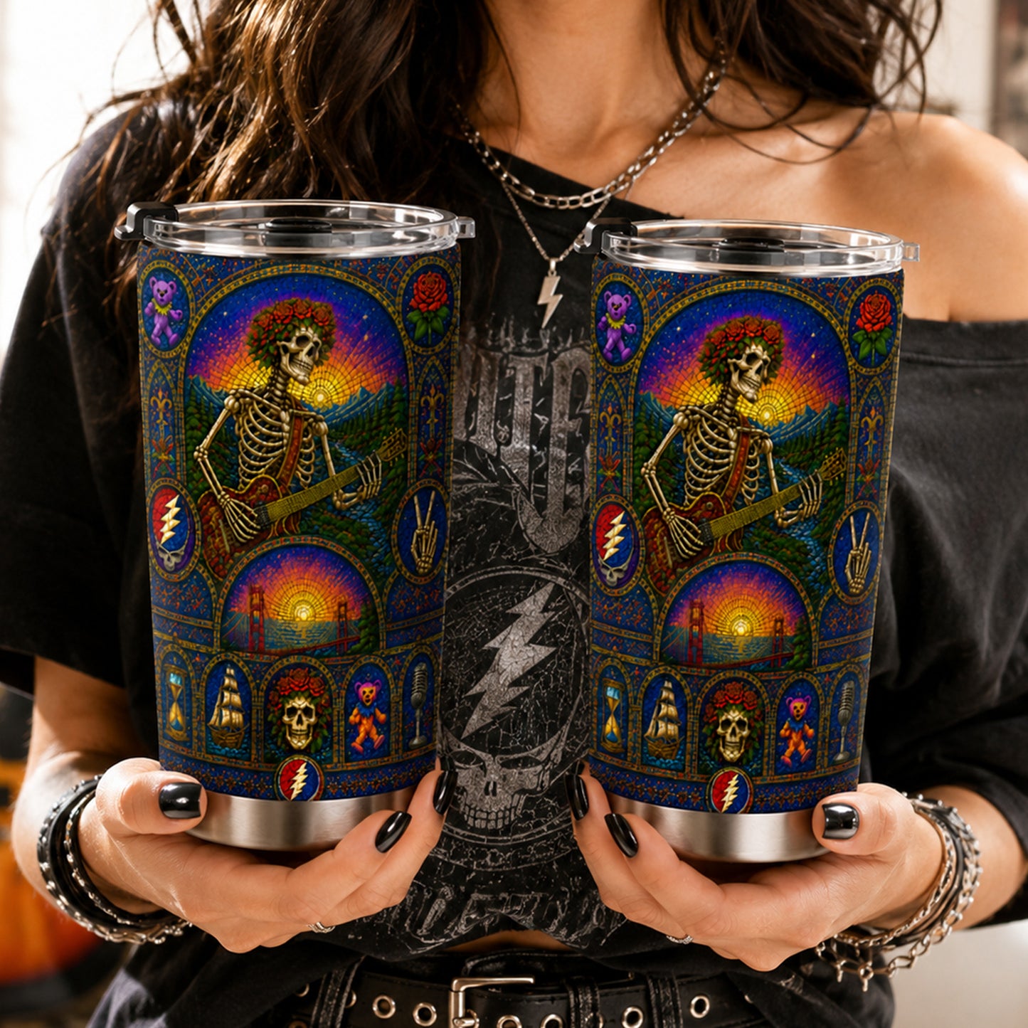 Rock Lovers - Classic Rock Legends Grateful Dead Tumbler Version 12