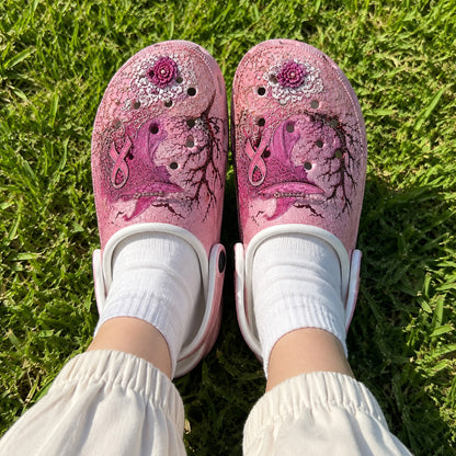 Pink Witch Awareness Crocs