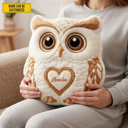 Personalized Cute Owl Custom Shaped Pillow