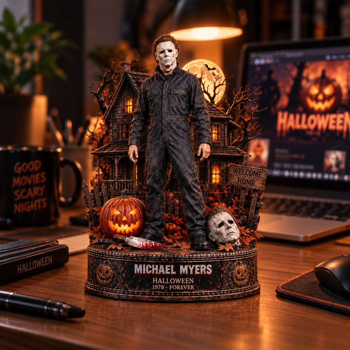Michael Myers Halloween Night – Collectible Acrylic Plaque Table Decor