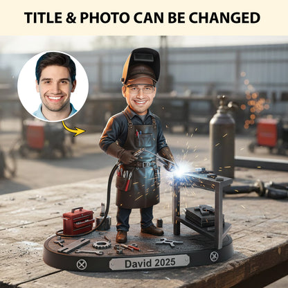 Master of the Trade – Personalized Welding Photo Acrylic Plaque