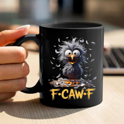 Chicken Funny, F-Caw-F, Personalized Black Mug