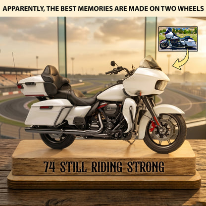 Still Riding Strong – Personalized Motorcycle Wood Plaque