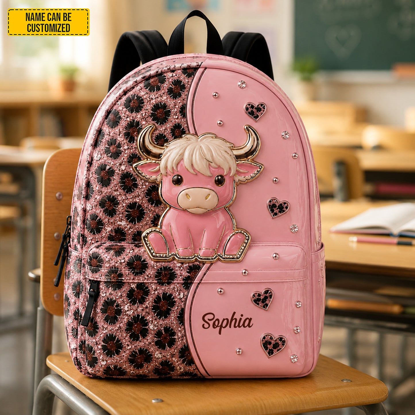 Personalized Highland Cow - Kids Backpack