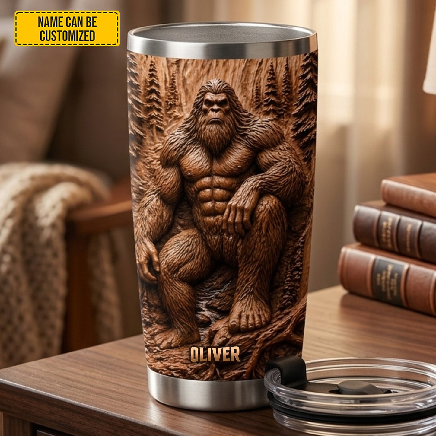 Woodland Legend – Personalized Bigfoot Tumbler