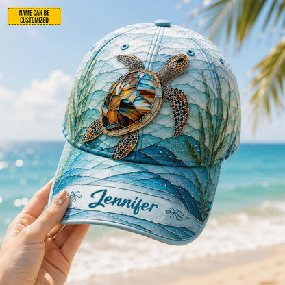 Personalized Ocean Turtle Classic Cap