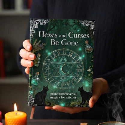 Hexes and Curses Be Gone - Witch Leather Journal