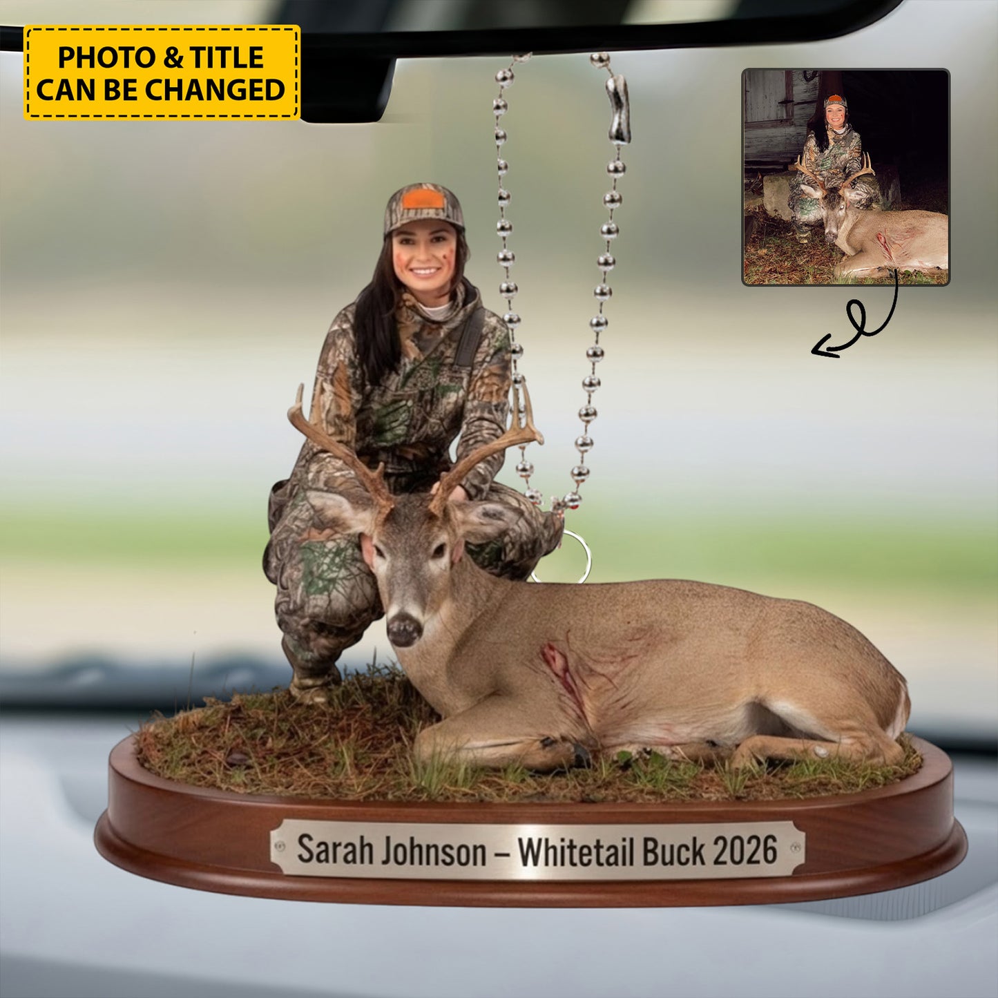Trophy Moments - Custom Photo Hunting Car Ornament