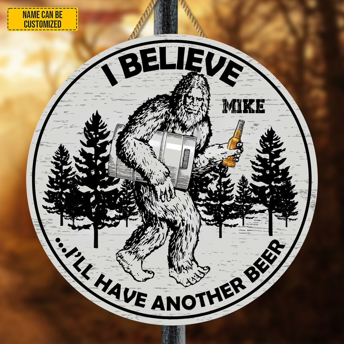 Bigfoot’s Backyard Bar – Personalized Rustic Wooden Sign