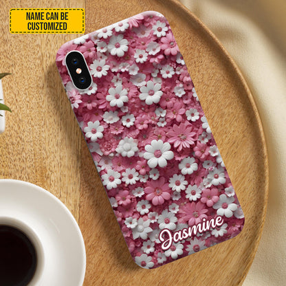 Personalized Daisy & Flowers Phone Case