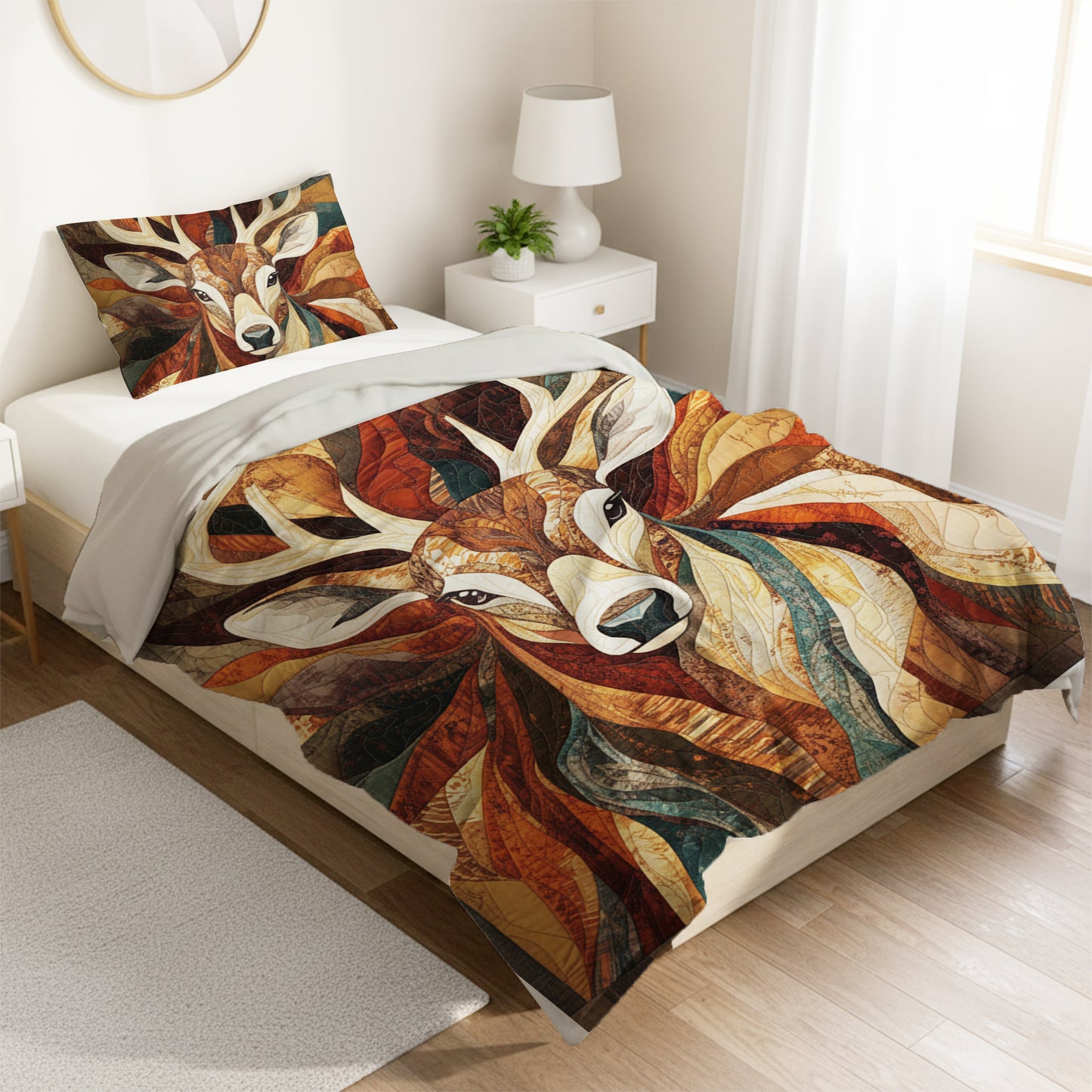 Premium Deer Quilt Bedding Set