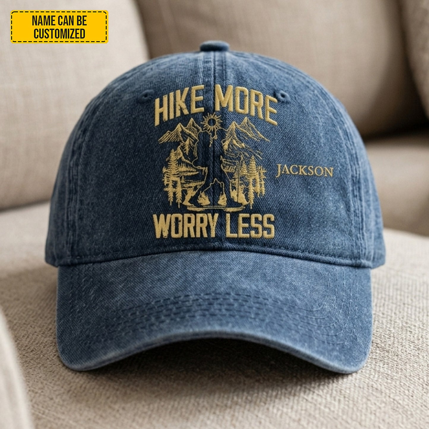 The 'Wanderlust' Heritage - Personalized Vintage Distressed Denim Cap
