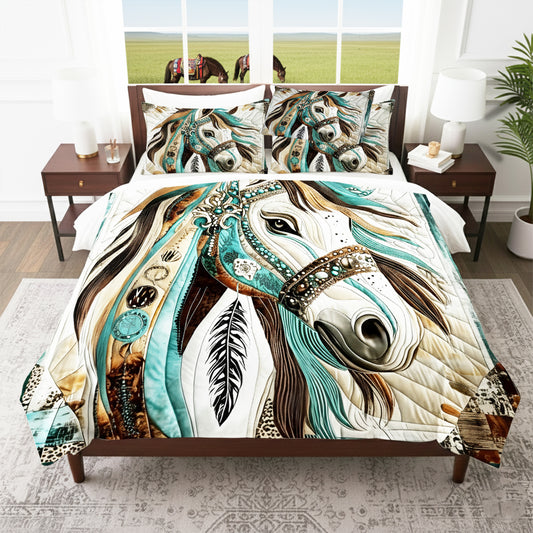 Boho Western Horse Bedding Set