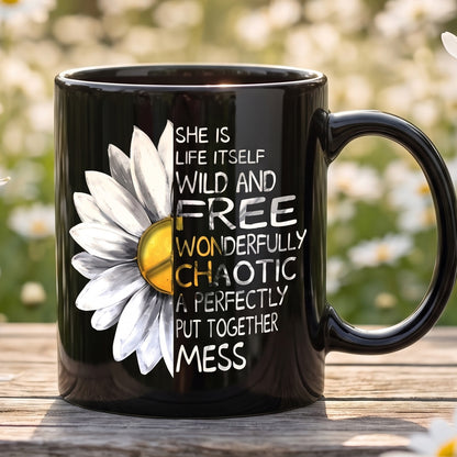 Hippie Daisy - Hippie Black Mug