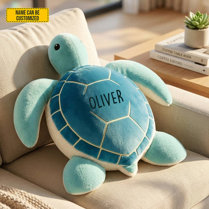 Personalized Sea Turtle Shaped Pillow