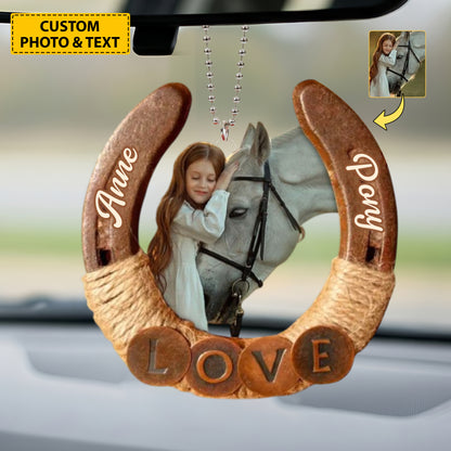 Personalized Horse Photo Car Hanging Ornament