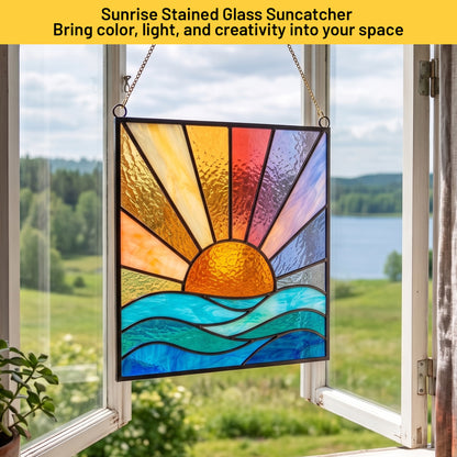 Sunrise Stained Glass Suncatcher