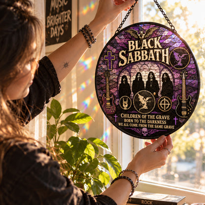 Black Sabbath Heavy Metal Legends Stained Glass Suncatcher