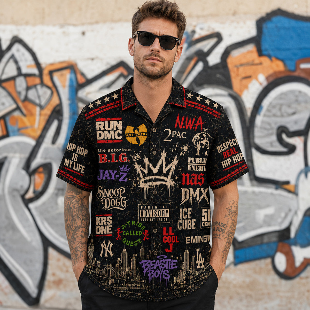 Hip Hop Legends Hawaiian Shirt - Vintage Music Fan Gift