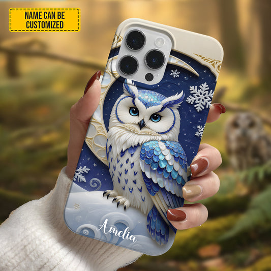 Personalized Winter Owl Phone Case